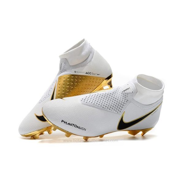 Nike Phantom Vision Elite DF FG Blanco Oro